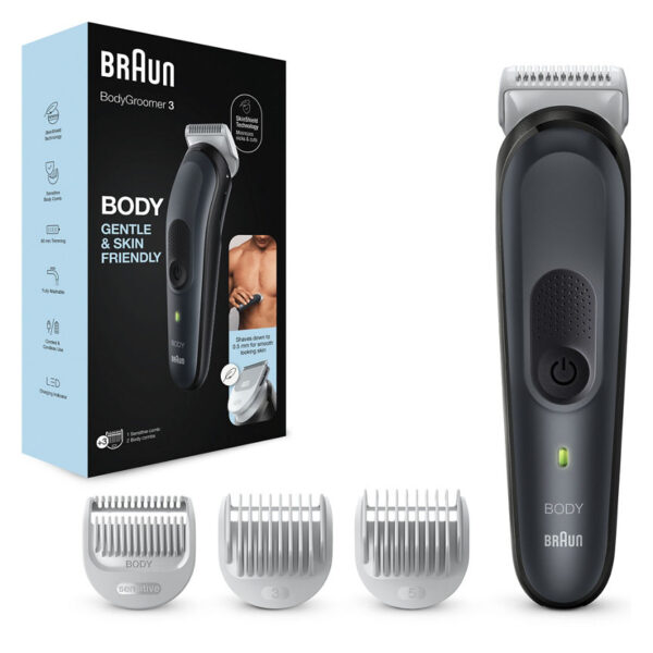 Braun Body Groomer Series 3 3350, Body Groomer For Men, Gentle Full-Body Manscaping