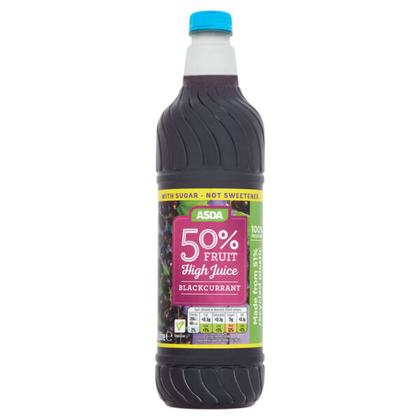 ASDA 50% Fruit High Juice Blackcurrant 1Litre