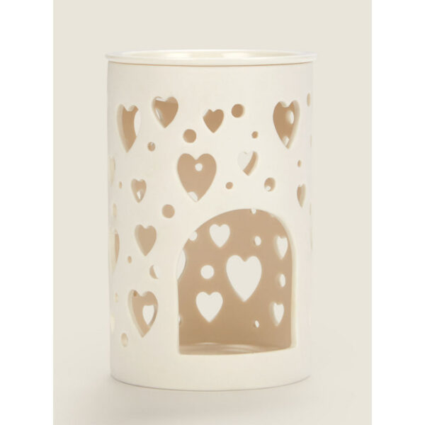 George Home Cream Cut Out Heart Burner