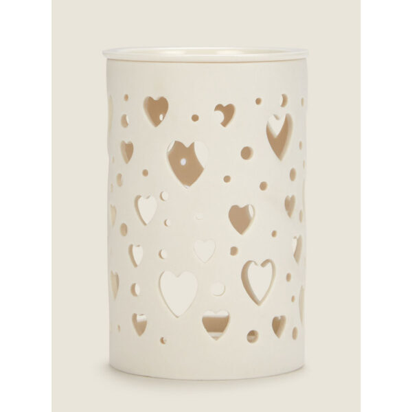 George Home Cream Cut Out Heart Burner - Image 2