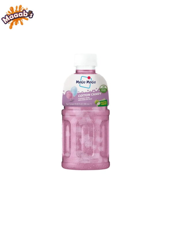 Mogu Mogu Cotton Candy Flavoured Drink With Nata De Coco - 320ml